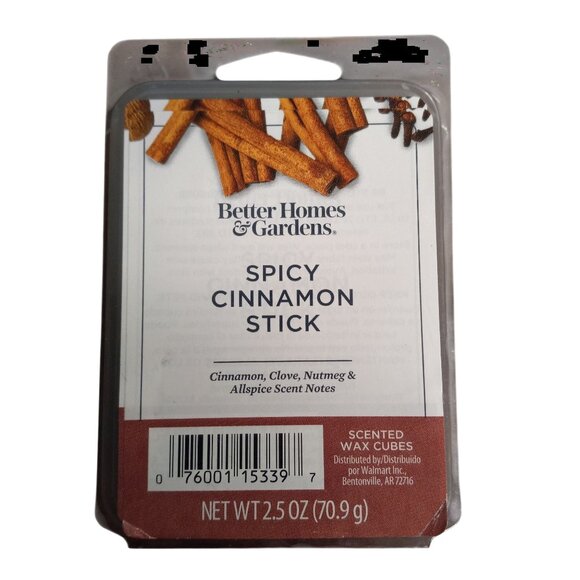 Better Homes & Gardens Spicy Cinnamon Stick Scented Wax Cubes 2.5 Oz NEW - Picture 1 of 3